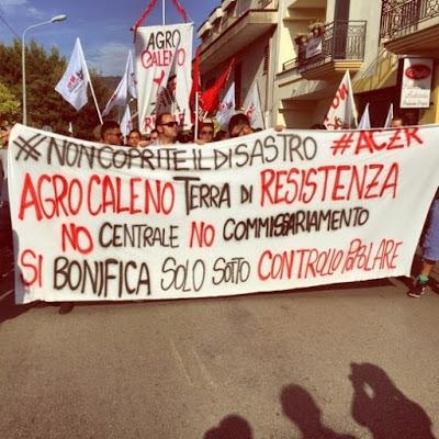 Calvi Risorta in piazza contro la centrale