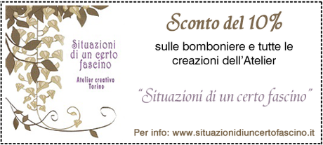 Bomboniere ed altre originali creazioni per il vostro matrimonio scontate del 10%