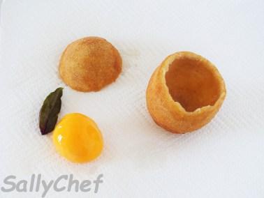 uovo fritto con sorpresa al Parmigiano