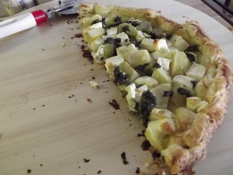 TORTA SALATA PATATE PESTO E FETA