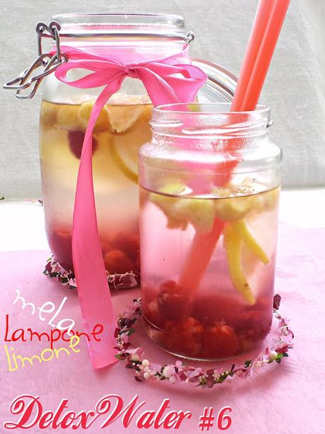 Detox water #6: Lamponi, mela e limone