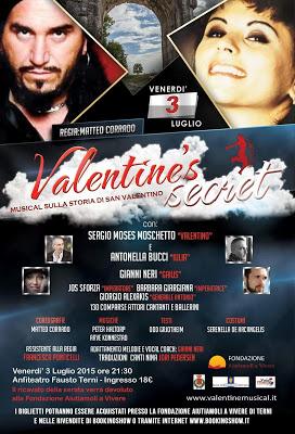 Valentine’s Secret Musical: la storia di San Valentino in scena a Terni. Ricavato in beneficenza