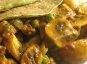 Crespelle Integrali piselli funghi curry