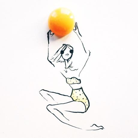 gretchen roehrs illustrazioni frutta