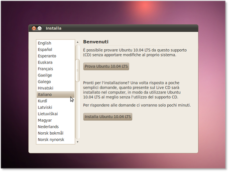 Come installare il sistema operativo Ubuntu su un computer in cui è già presente Microsoft Windows.