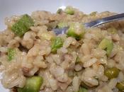 Risotto porcini, zucchine piselli