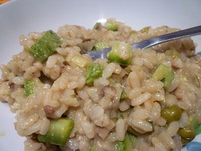 RISOTTO PORCINI, ZUCCHINE E PISELLI