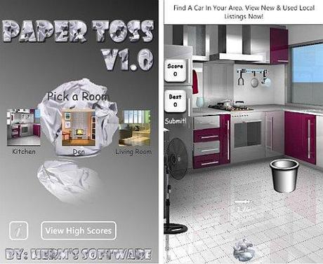 Paper Toss sbarca su Windows Phone 7 (Gratis)