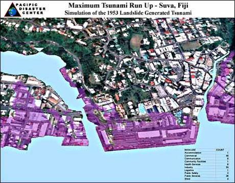 Danni causati a Fiji dallo tsunami del 1953