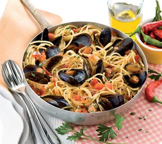 spaghetti con le cozze