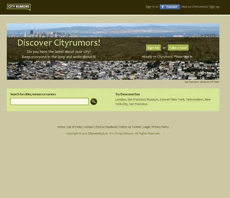 Cityrumors, un social dedicato alla vita mondana...