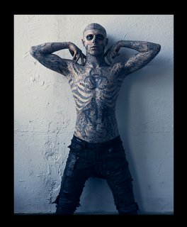 Rick Genest per Mugler su Gq, Vogue Hommes Japan