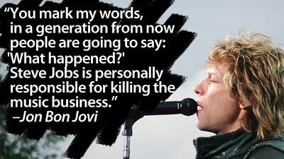 “Steve Jobs ha ucciso l’industria della musica” parola di Jon Bon Jovi