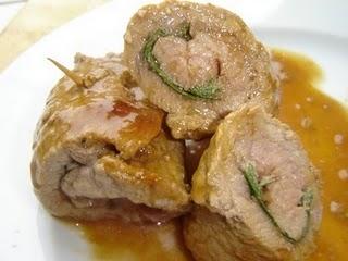 Involtini di vitello con scarola e stracchino