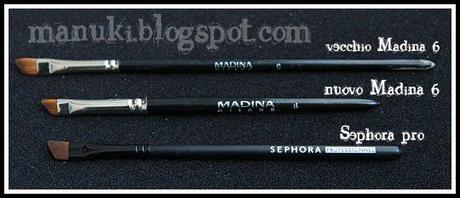 Pennelli da eyeliner angolati a confronto: Madina Milano e Sephora