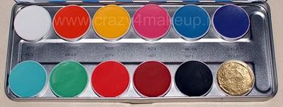 Review: KRYOLAN Aquacolor palette 12 colours