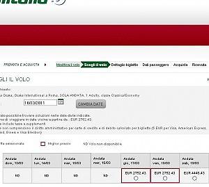 COMPLIMENTI ALL'ALITALIA.....