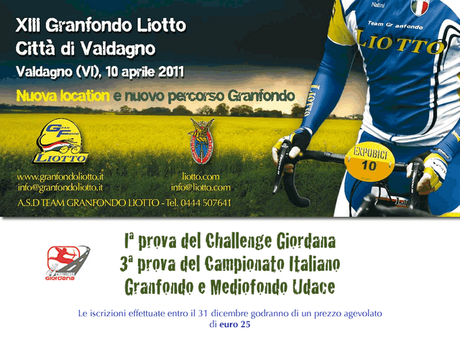 Granfondo Liotto - Città di Valdagno (VI) - 10 aprile 2011.........Gia' in 1.500