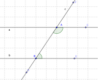 Dimostrazioni di geometria svolte (rette parallele; angoli coniugati interni)