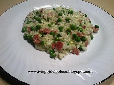 RISOTTO CON PROSCIUTTO  E PISELLI