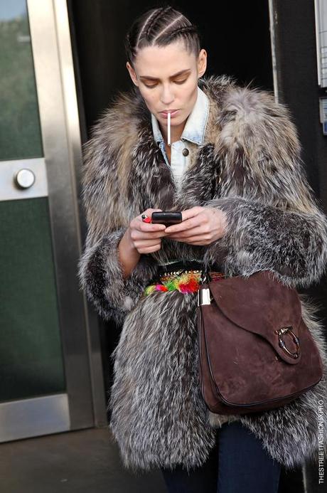 In the Street...Models Off-Duty...Bianca Balti
Fur & ...