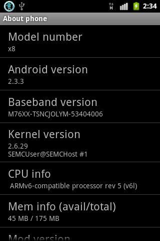 CM7 Gingerbread Available For the Sony Xperia X8 Android Gingerbread 2.3.3 su Xperia X8 con CyanogenMod