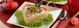 Cestini con mascarpone, mortadella e pistacchi