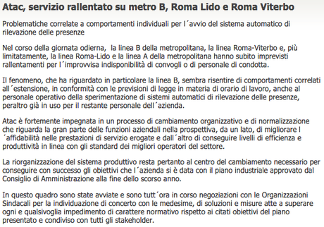 Atac alla frutta. Ecco perché la giornata-incubo di ieri sui mezzi
pubblici in realtà una buona notizia