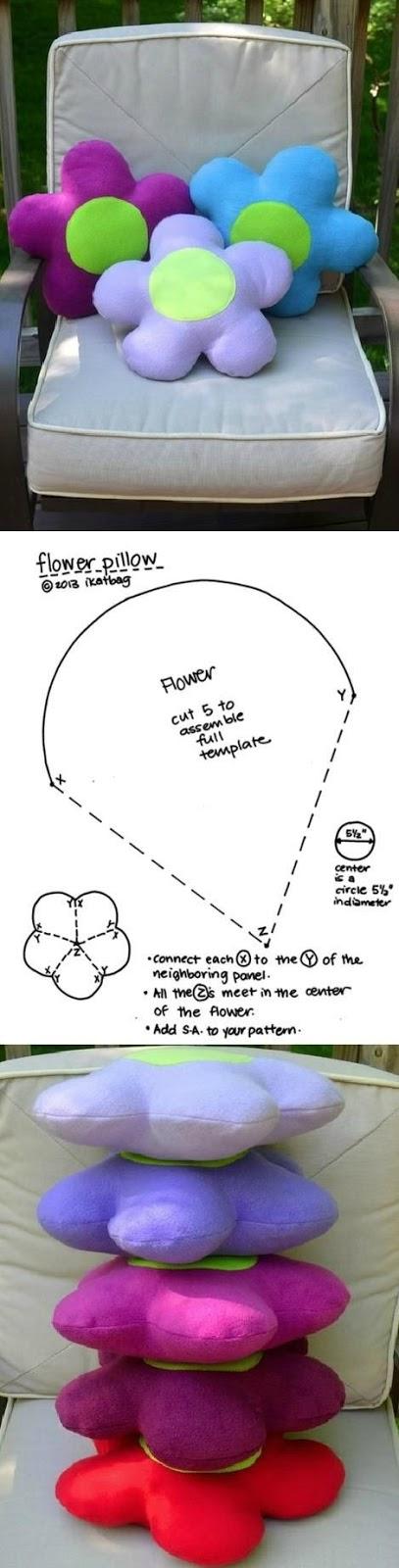 Come fare cuscini a forma di fiore. 5 facili tutorial