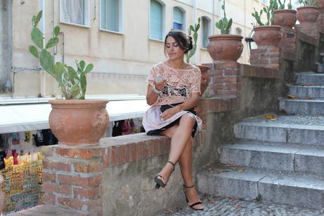 SICILIA&OUTFIT: TAORMINA, MACRAME' E UNA GONNA DI TAFFETA'