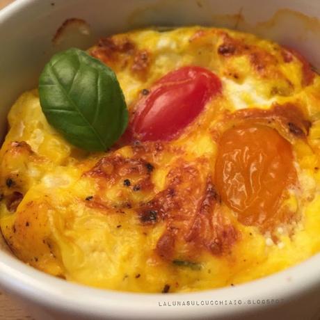 Clafoutis salato ai pomodorini e formaggio caprino