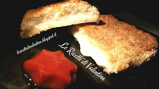 Mozzarella in carrozza con pagnottine avanzate per friggitrice ad aria o al forno