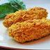 Polpettine di pollo fritte con panatura di corn flakes.