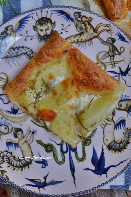 Sfoglia con Patate Pomodorini Mozzarella e Rosmarino