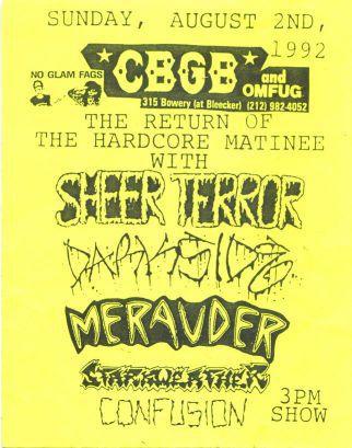 cbgbs hardcore matinee 1992