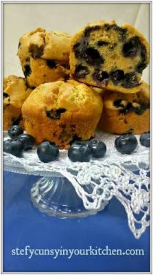 Muffins di mais con mirtilli