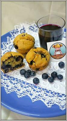 Muffins di mais con mirtilli