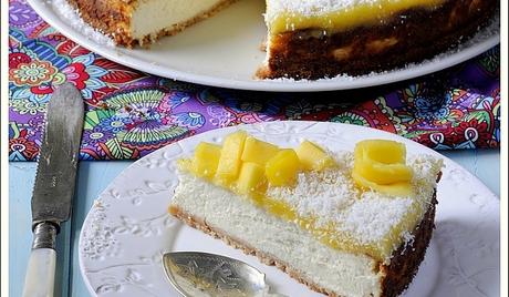 Cheesecake al Cocco con Coulis di Mango