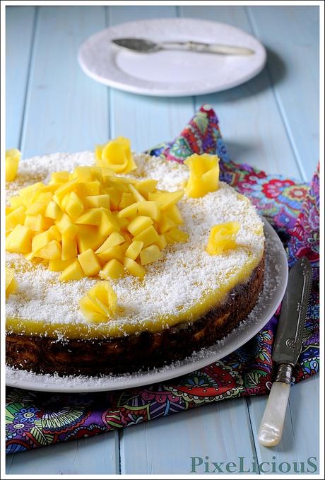 Cheesecake al Cocco con Coulis di Mango