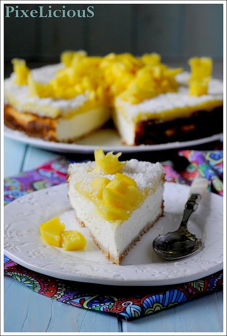 Cheesecake al Cocco con Coulis di Mango