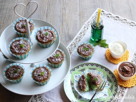 Muffin menta, cocco e Nutella