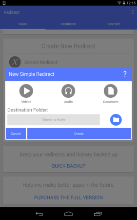 Redirect simple