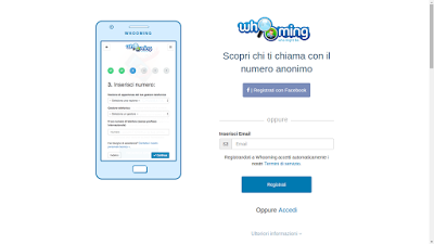 Scopri chi ti sta chiamando col numero anonimo grazie a Whooming