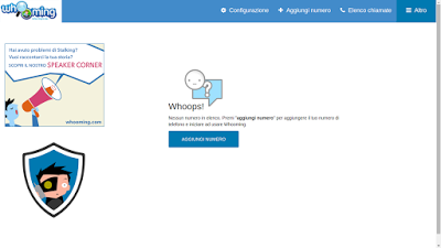 Scopri chi ti sta molestando grazie a whooming