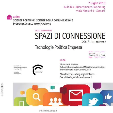 Seminario su “Social media, etica e ricerca” il 7 luglio all’Università di Sassari