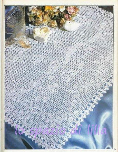 Copertina per neonato: I dolci coniglietti a filet  / Crochet filet baby blanket: the lovely bunnies, free pattern