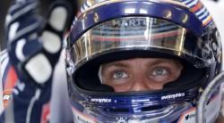 Williams Formula One driver Valtteri Bottas of Finland looks on as he sits in his car during the first free practice session of the Hungarian Grand Prix at the Hungaroring circuit