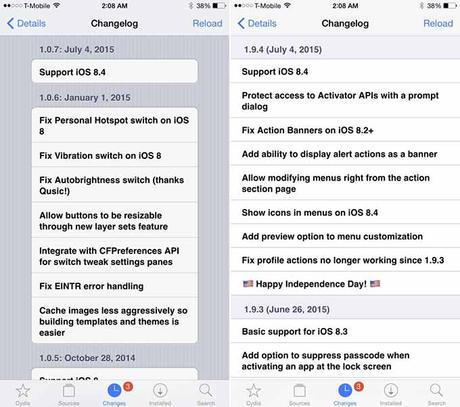 I tweak Activator e Flipswitch aggiornati a iOS 8.4