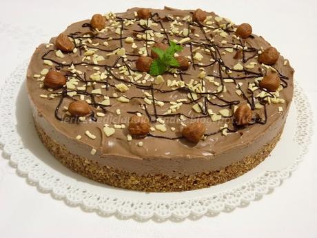 Cheesecake con crema di nocciole (nutella)