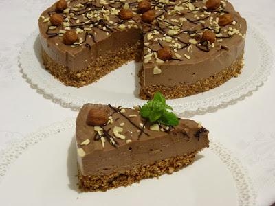 Cheesecake con crema di nocciole (nutella)